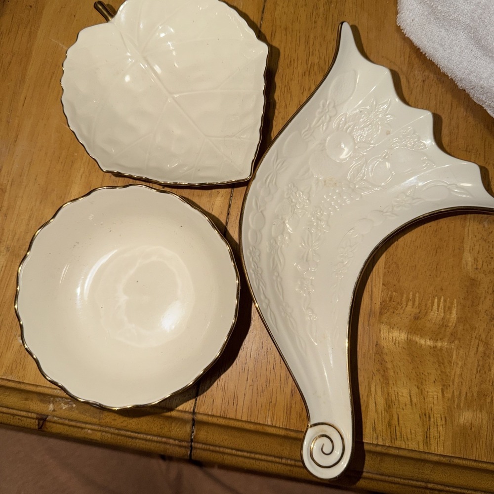 Lenox Ivory Serving Dishes with Gold Accents, Set of 3